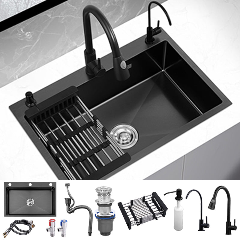 Modern Style Kitchen Sink Overflow Hole Design Stainless Steel Kitchen Sink