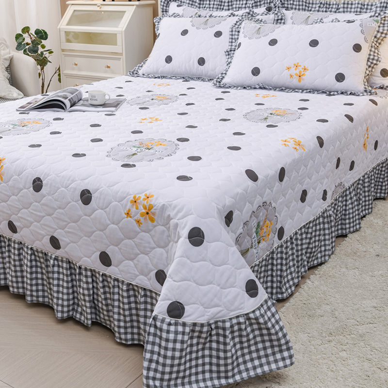 Pure Cotton Bed Sheet Home Bedroom Dormitory Simple Floral Fitted Sheet