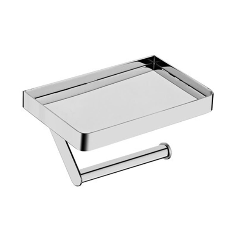 Polished Chrome Modern Bathroom Accessory Set Silver Towel Bar/Bath Shelf