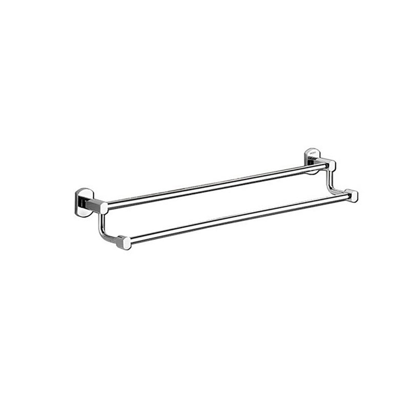 Polished Chrome Modern Bathroom Accessory Set Silver Towel Bar/Bath Shelf