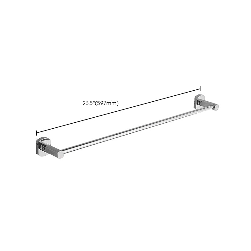 Polished Chrome Modern Bathroom Accessory Set Silver Towel Bar/Bath Shelf