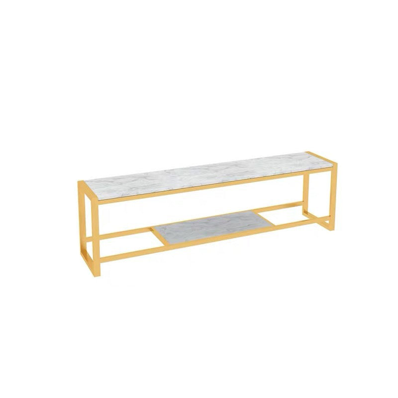 Glam Media Console Open Storage Stand Console for Living Room