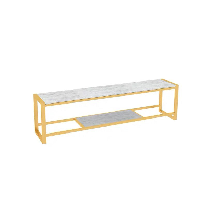 Glam Media Console Open Storage Stand Console for Living Room