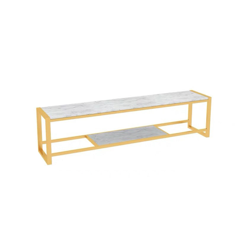 Glam Media Console Open Storage Stand Console for Living Room