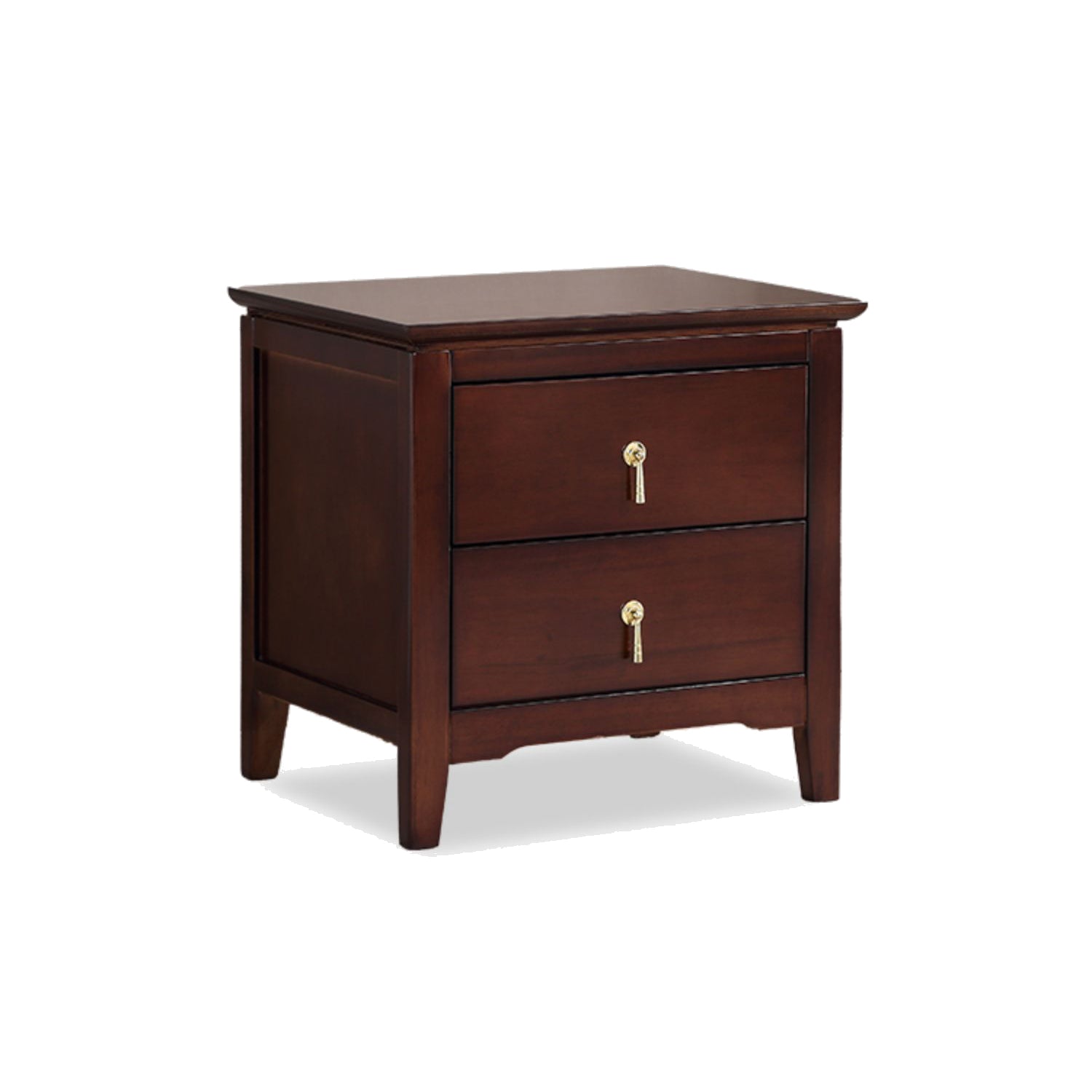 Modern Nightstand Solid Wood Night Table with 2 Drawers for Living Room