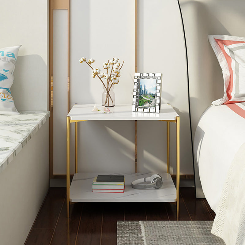 Open Storage Bedside Cabinet Engineered Wood Night Table for Bedroom