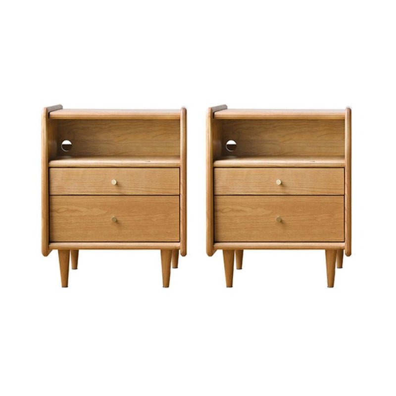 Contemporary Bedside Cabinet Solid Wood Night Table for Bedroom