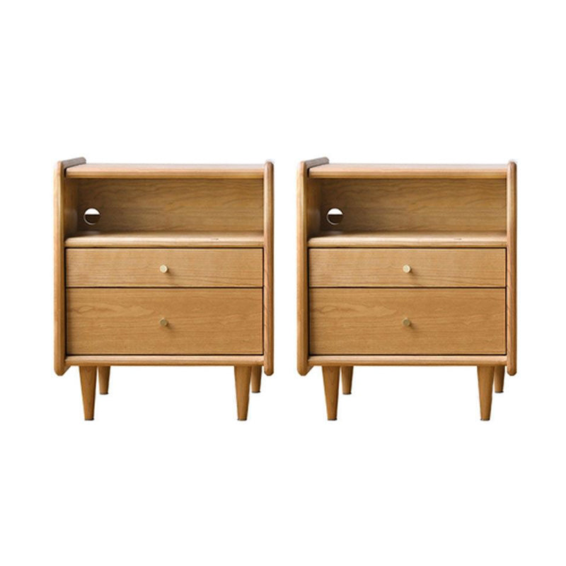 Contemporary Bedside Cabinet Solid Wood Night Table for Bedroom