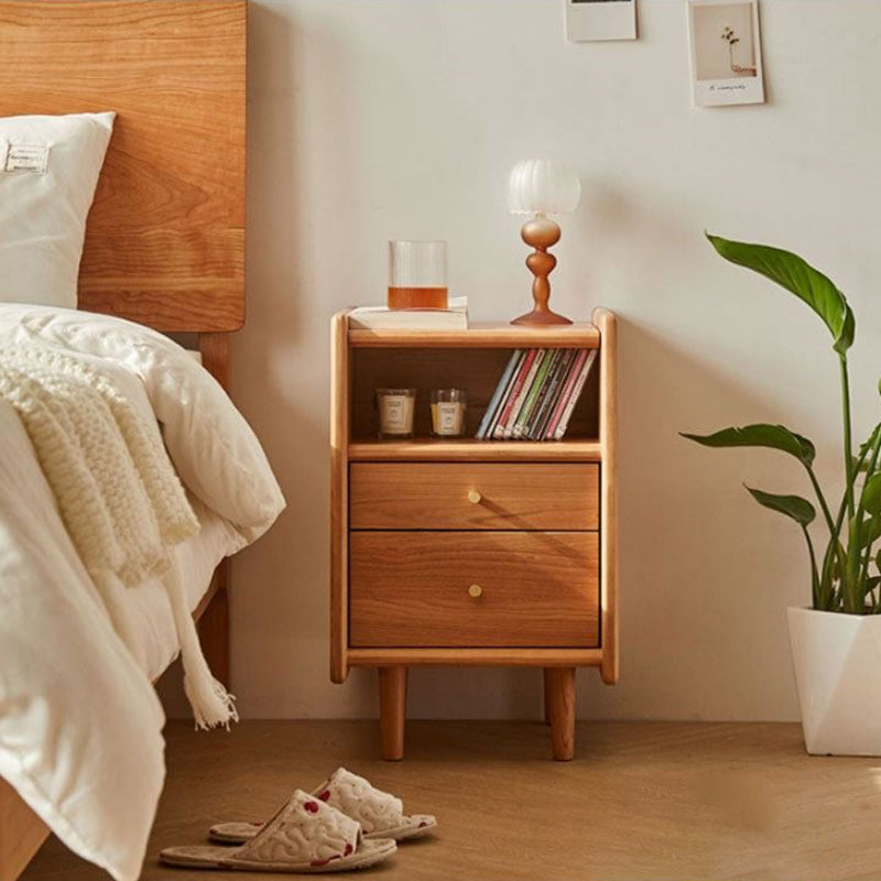 Contemporary Bedside Cabinet Solid Wood Night Table for Bedroom