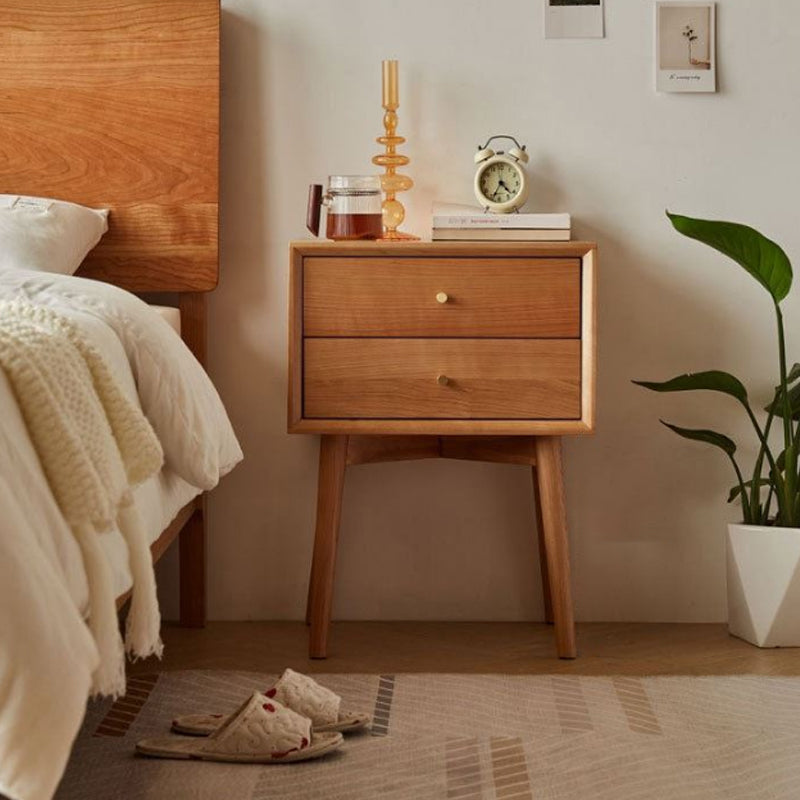 Contemporary Bedside Cabinet Solid Wood Night Table for Bedroom