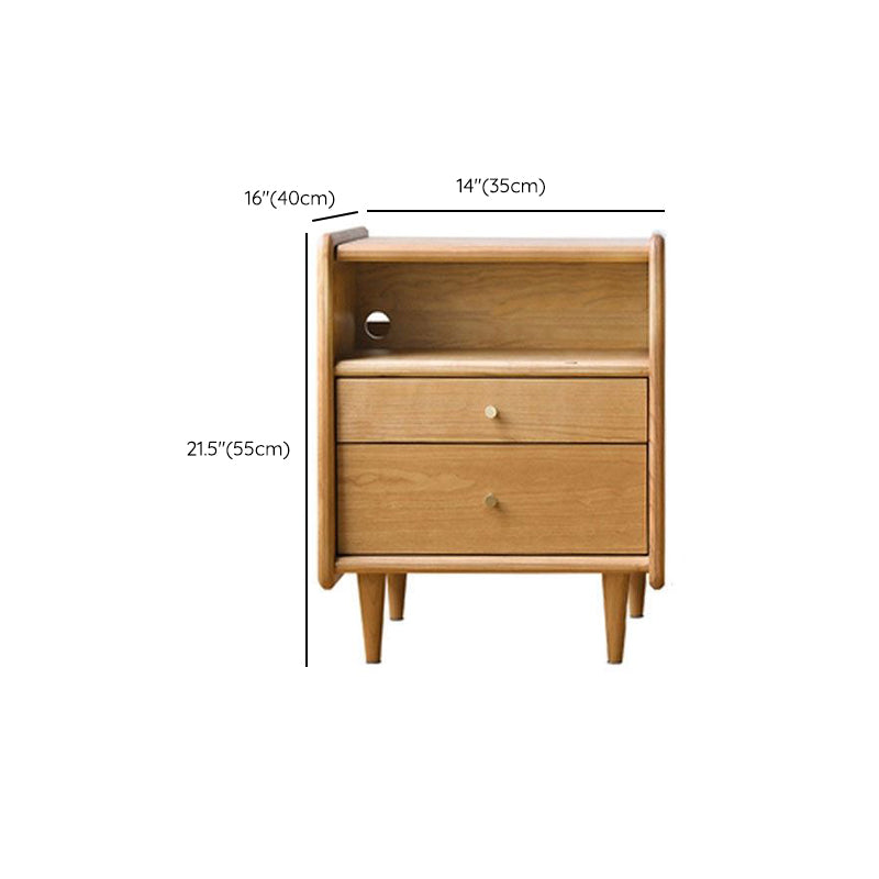 Contemporary Bedside Cabinet Solid Wood Night Table for Bedroom