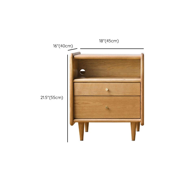 Contemporary Bedside Cabinet Solid Wood Night Table for Bedroom