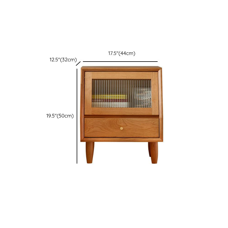 Contemporary Bedside Cabinet Solid Wood Night Table for Bedroom