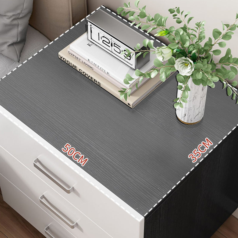 Contemporary Drawers Included Night Table Solid Wood Nightstand