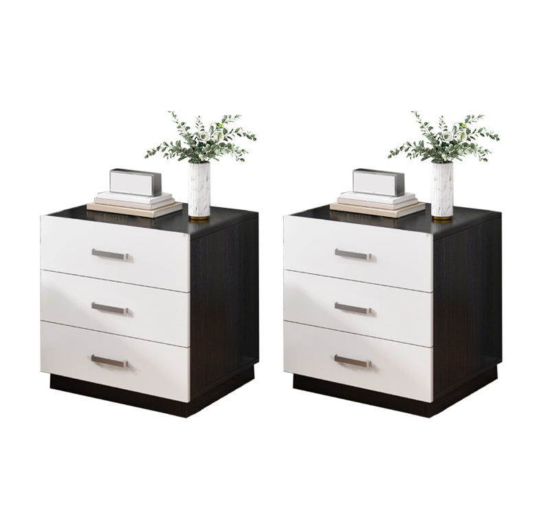 Contemporary Drawers Included Night Table Solid Wood Nightstand