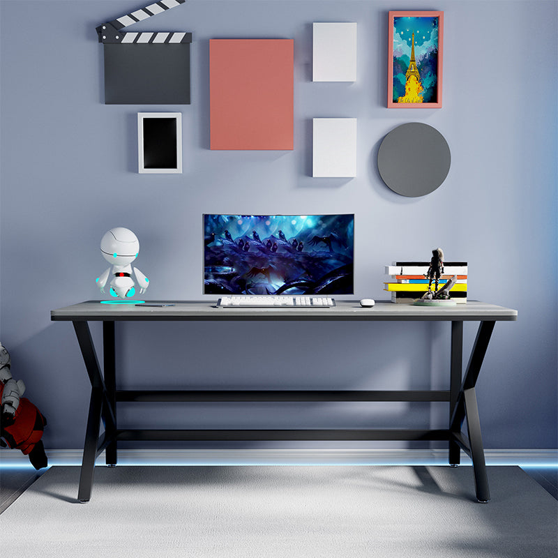 Contemporary Computer Desk Home Stone Office Desk with Black Legs