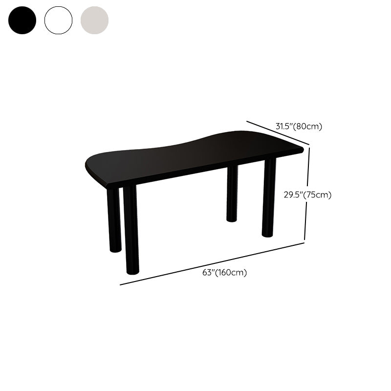 Modern Solid Wood Writing Desk 29.53" Tall Parsons Base Office Desk