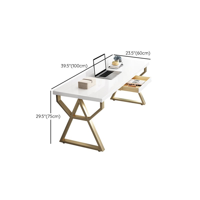 29.53-inch Tall Rectangular Writing Desk Solid Wood Office Desk