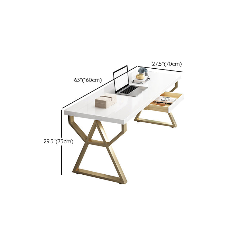 29.53-inch Tall Rectangular Writing Desk Solid Wood Office Desk