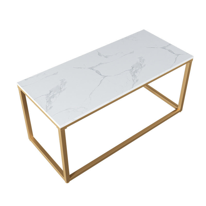 Glam Stone Office Desk 29.53-inch Tall Rectangular Writing Desk