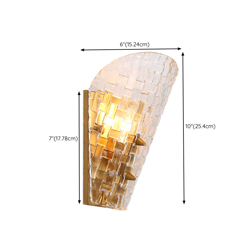 Industrial Glass Vanity Light Simplicity Wall Light Sconce for Washroom