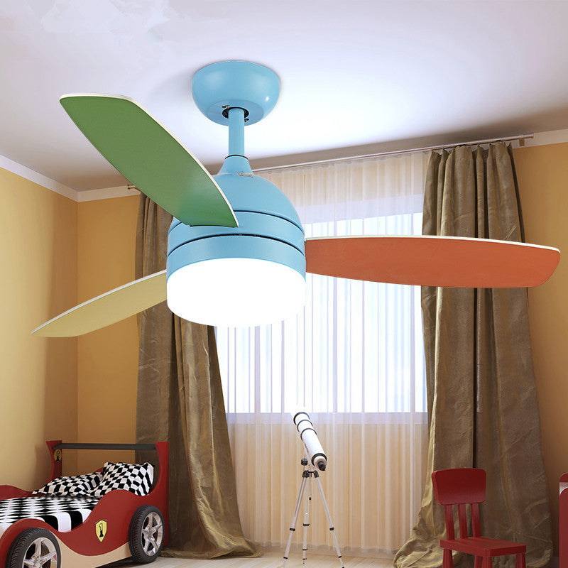 Kids Style 1 - Light Fan Light 3 Wood Blades Ceiling Fan Fixture