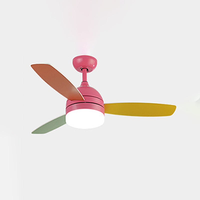 Kids Style 1 - Light Fan Light 3 Wood Blades Ceiling Fan Fixture