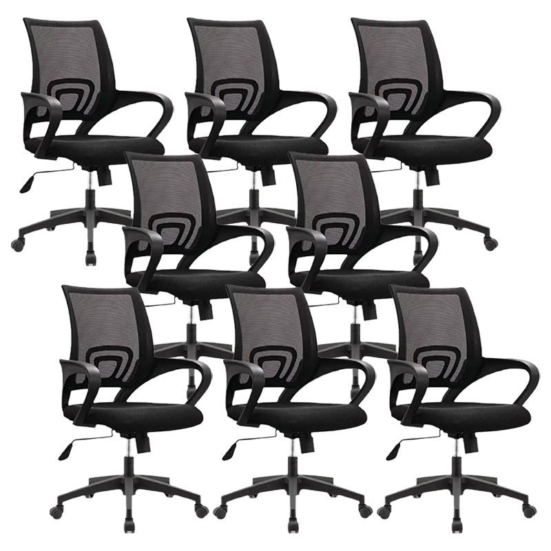 Modern Arms Included Desk Chair Height-adjustable Task Chair for Office