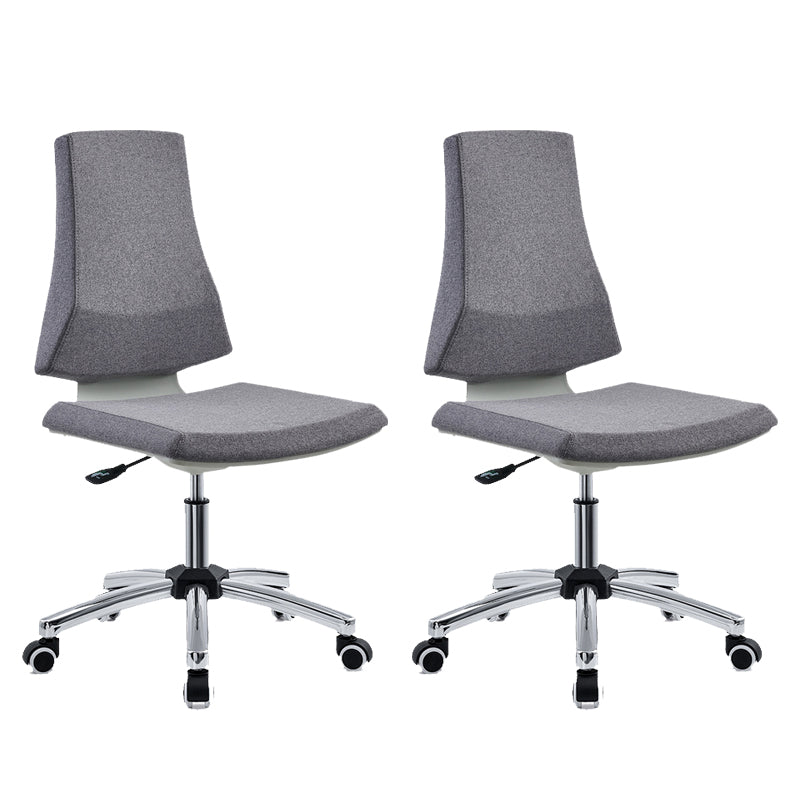 Mid Back Home Office Chair Modern Armless Upholstered Conference Chair