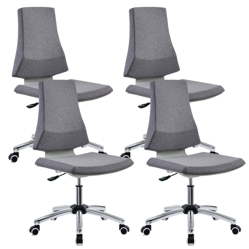 Mid Back Home Office Chair Modern Armless Upholstered Conference Chair