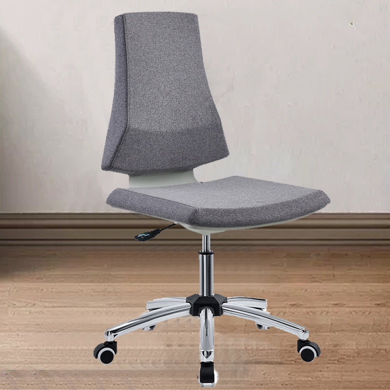 Mid Back Home Office Chair Modern Armless Upholstered Conference Chair