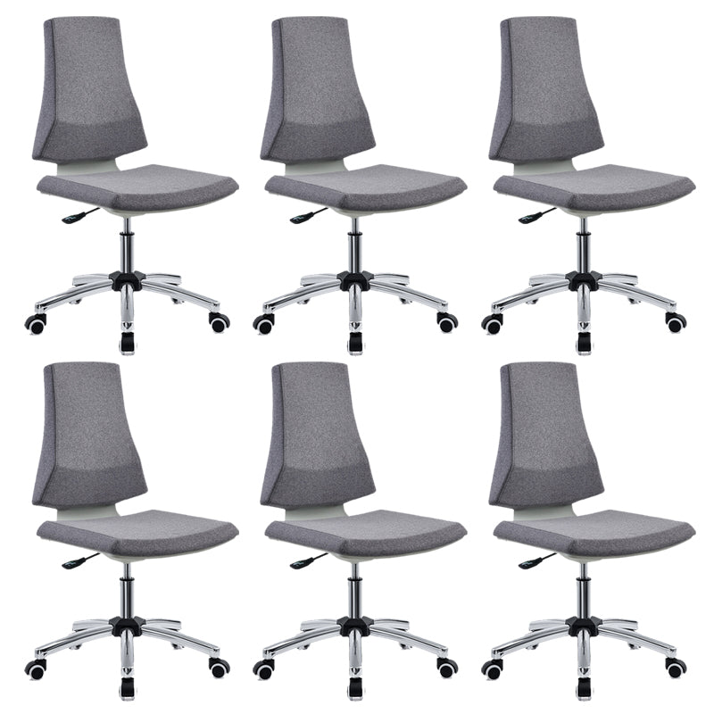 Mid Back Home Office Chair Modern Armless Upholstered Conference Chair