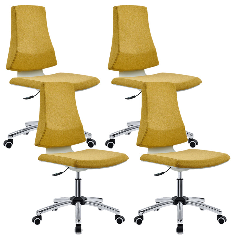 Mid Back Home Office Chair Modern Armless Upholstered Conference Chair