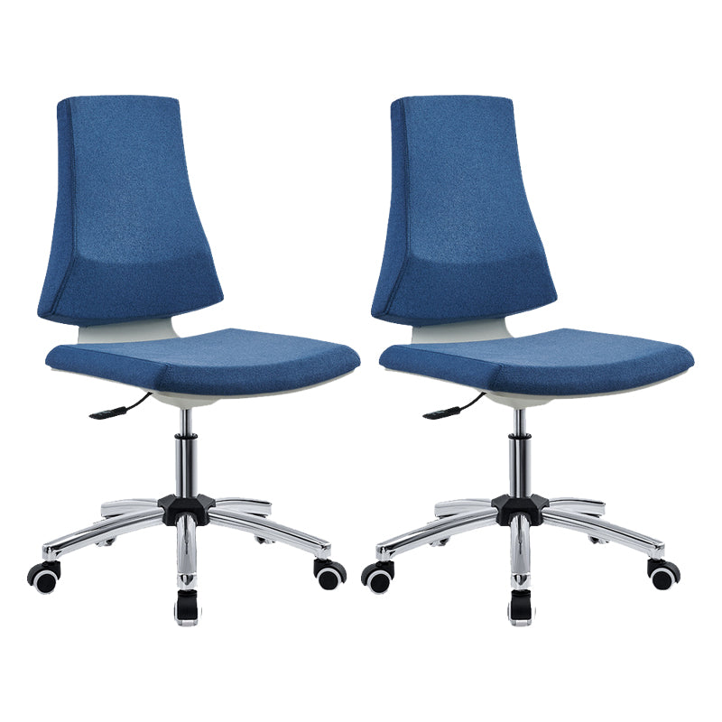 Mid Back Home Office Chair Modern Armless Upholstered Conference Chair