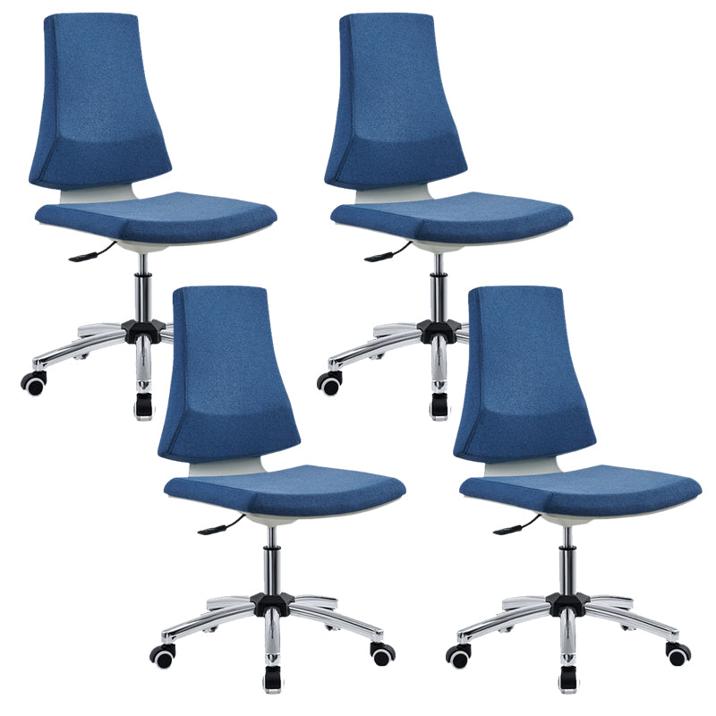 Mid Back Home Office Chair Modern Armless Upholstered Conference Chair