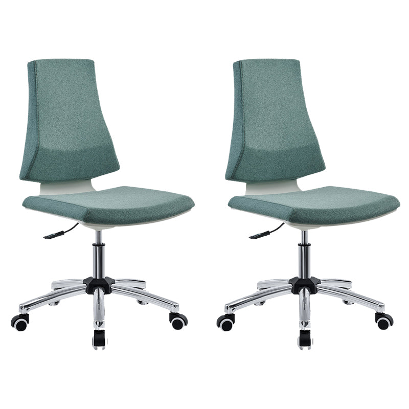 Mid Back Home Office Chair Modern Armless Upholstered Conference Chair