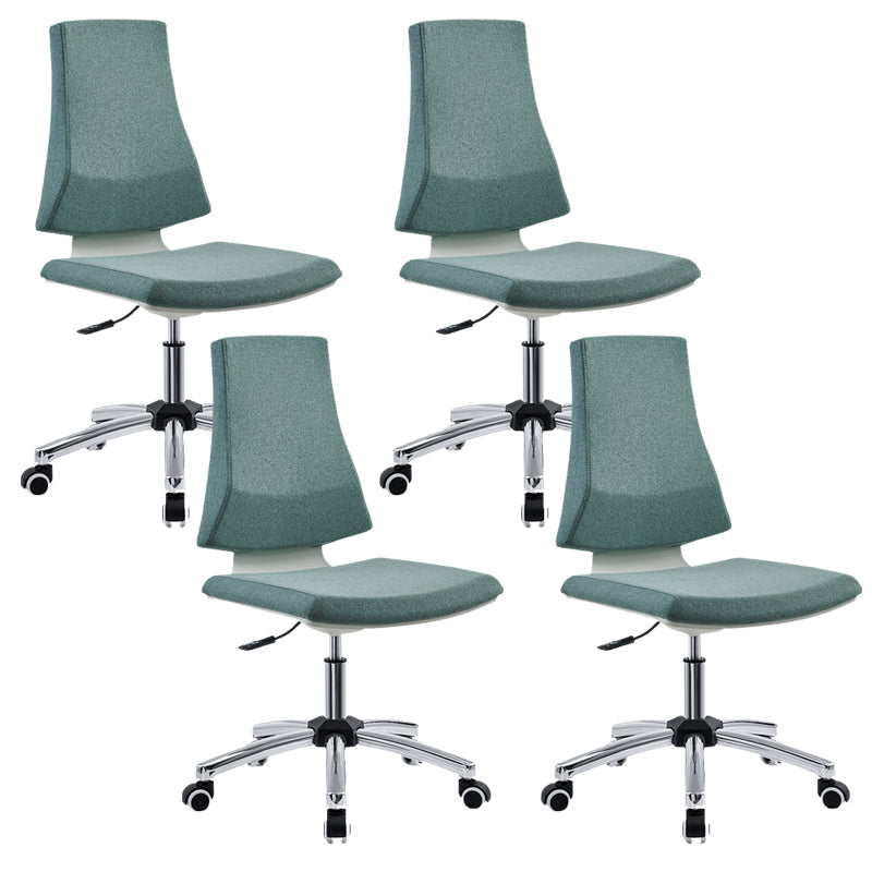 Mid Back Home Office Chair Modern Armless Upholstered Conference Chair