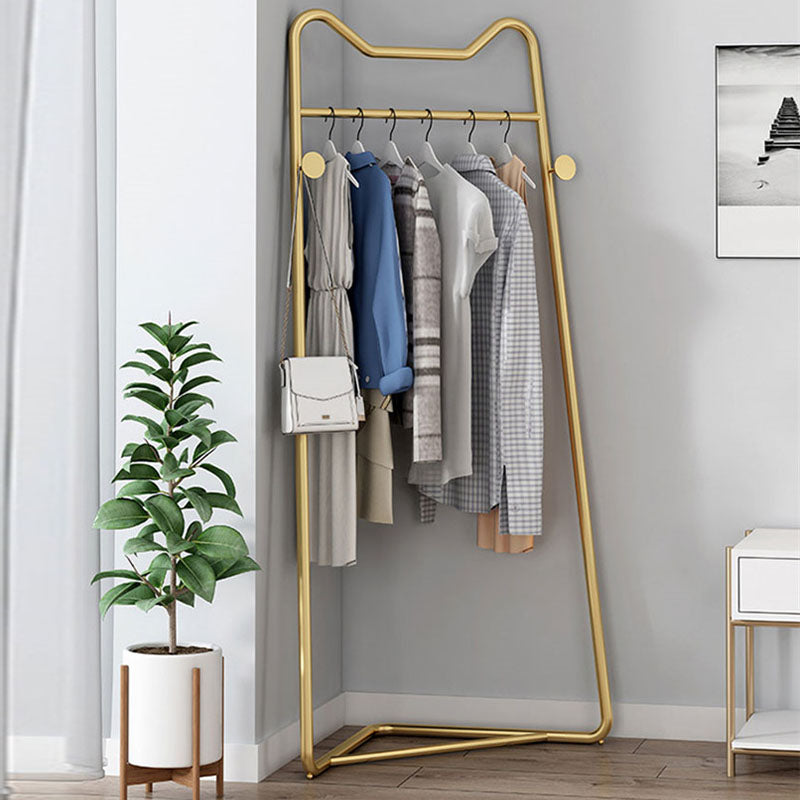 Modern Style Solid Color Coat Rack Metal Frame Coat Hanger for Bedroom