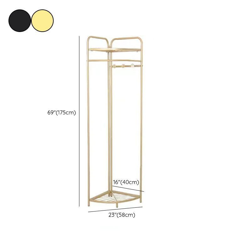 Modern Style Solid Color Coat Rack Metal Frame Coat Hanger for Bedroom