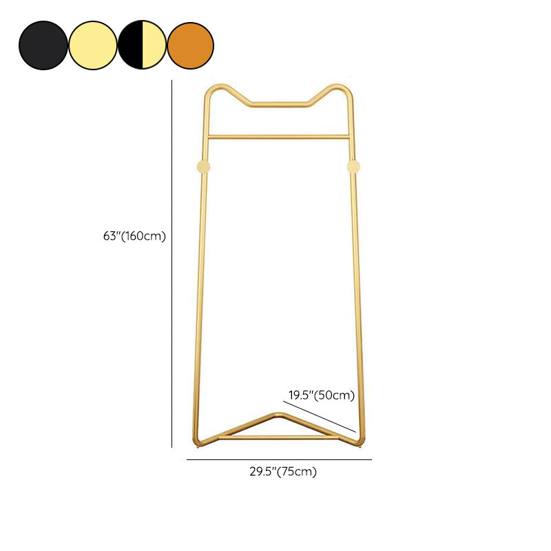 Modern Style Solid Color Coat Rack Metal Frame Coat Hanger for Bedroom