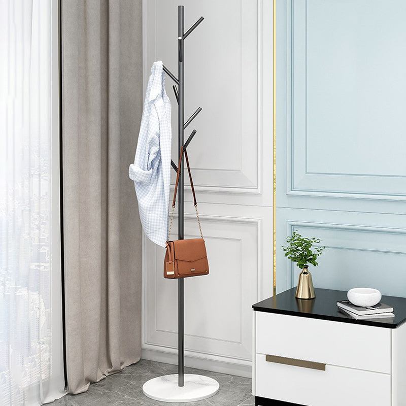 Gorgeous Coat Rack Solid Color Metal Entry Hall Tree with Coat Hooks