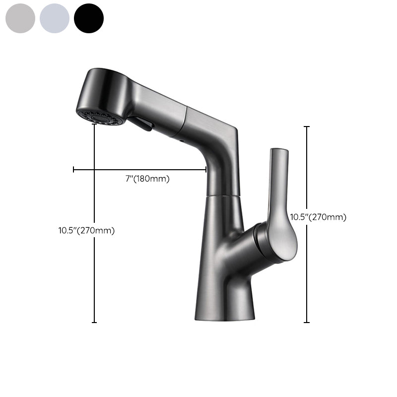 Modern Solid Color Faucet Metal Centerset Lavatory Faucet for Bathroom