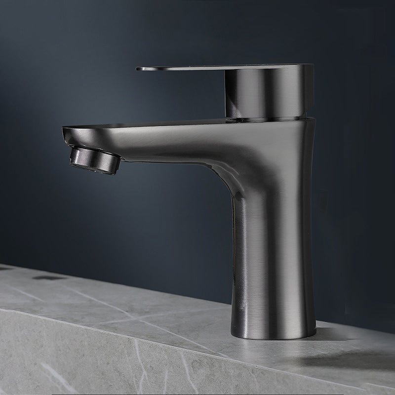 Modern Lavatory Faucet Solid Color Centerset Low Arc Faucet for Bathroom