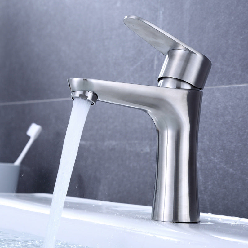 Modern Lavatory Faucet Solid Color Centerset Low Arc Faucet for Bathroom