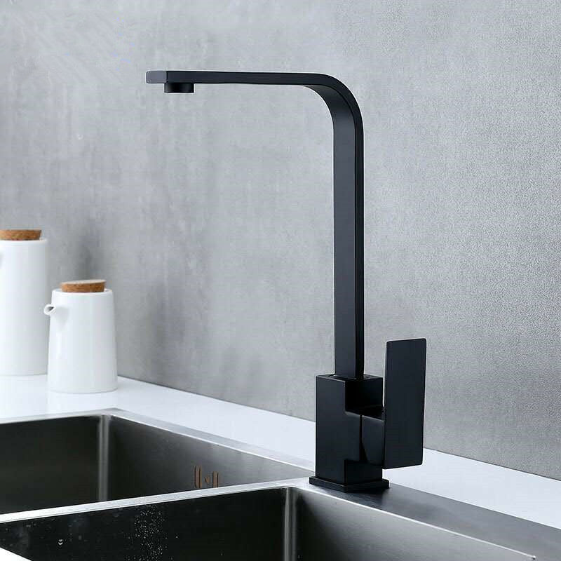 Contemporary Kitchen Faucet Stainless Steel 1-Handle High Arc Kitchen Faucet