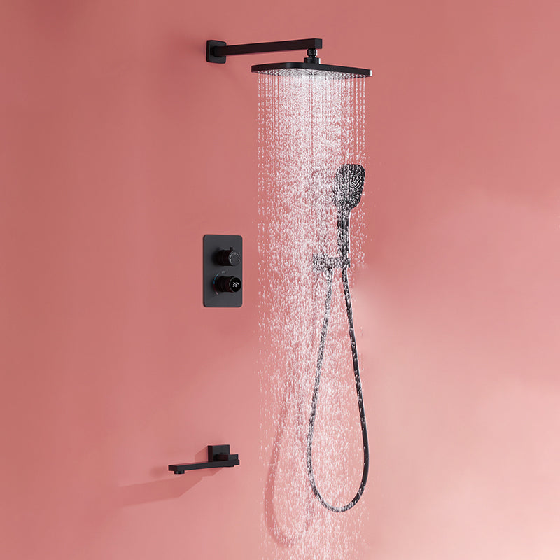 Modern Shower Set Brass Temperature Control Ceiling Mounted Shower System