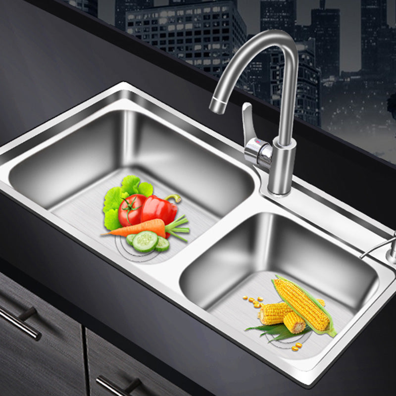 Modern Style Kitchen Sink Stainless Steel Corrosion Resistant Drop-In Kitchen Sink