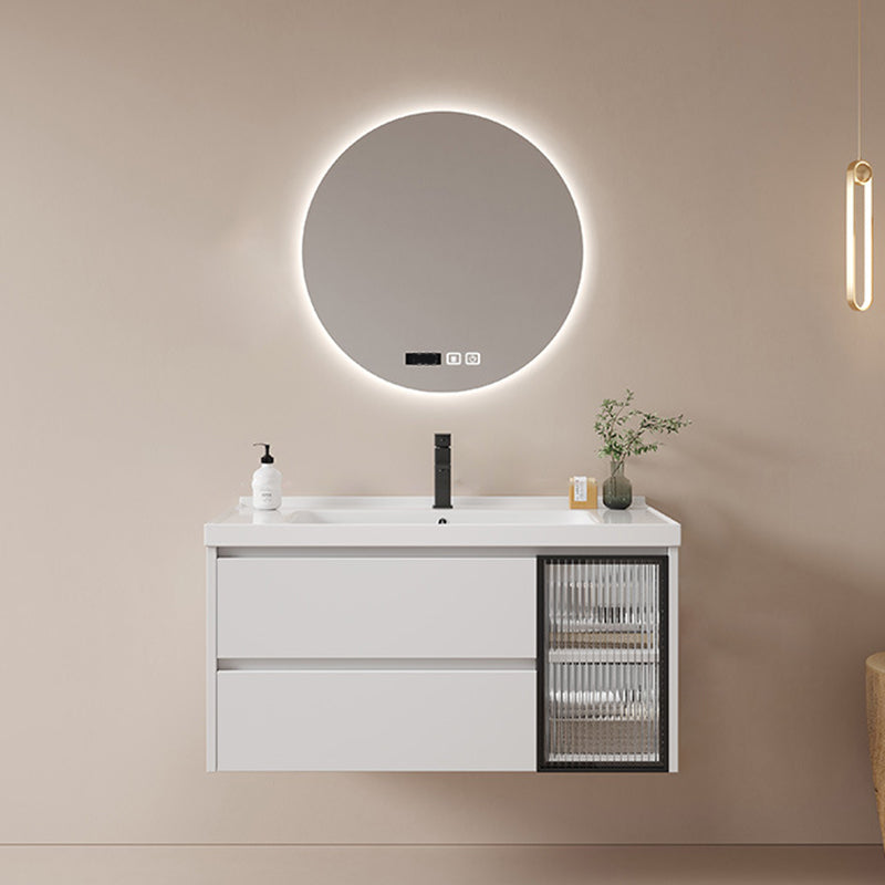 Modern Sink Vanity Solid Color Wall Mount Vanity Cabinet for Bathroom