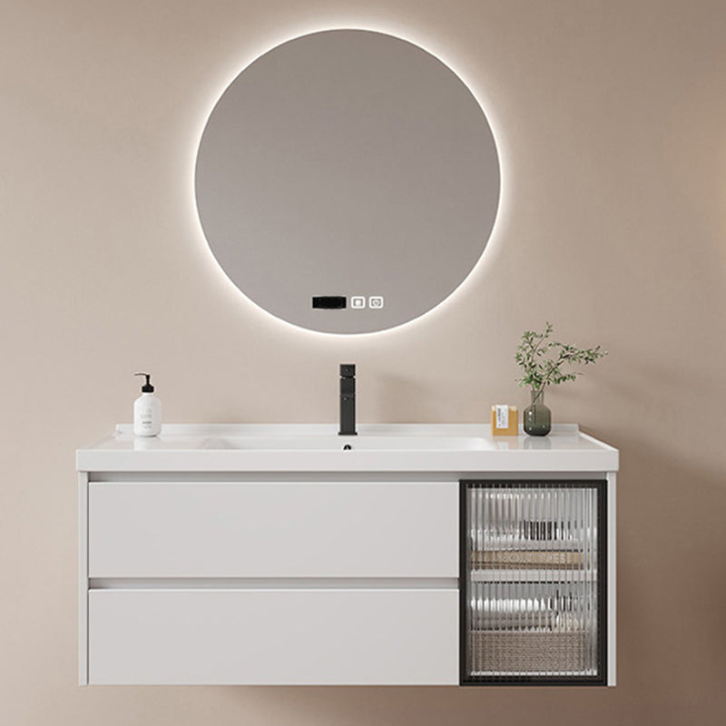 Modern Sink Vanity Solid Color Wall Mount Vanity Cabinet for Bathroom