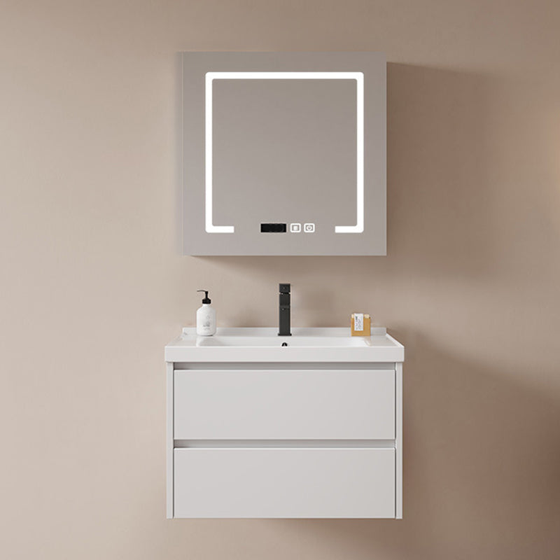 Modern Sink Vanity Solid Color Wall Mount Vanity Cabinet for Bathroom